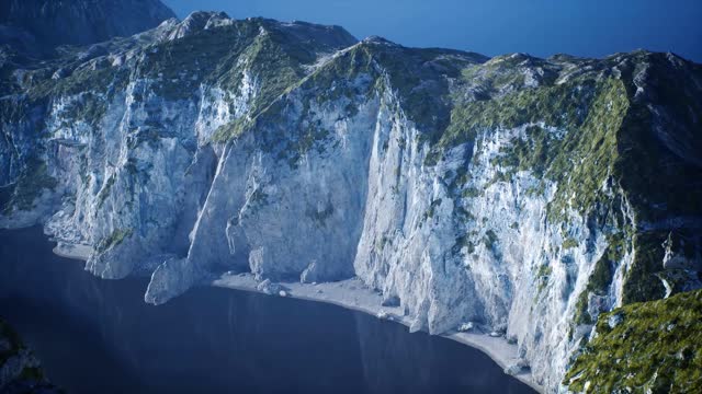 islands of norway with rocks and cliffs