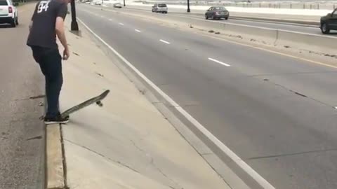 Skateboarding on the road