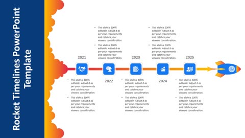 Rocket Timelines PowerPoint Template