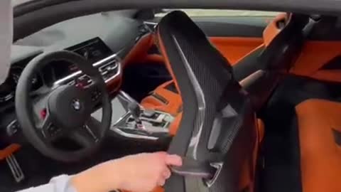 264_ Is this the COOLEST car interior ever BMW M Competition shorts Jessicarmaniac Carbon Seat