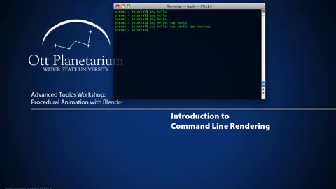 09 Introduction to Command Line Rendering