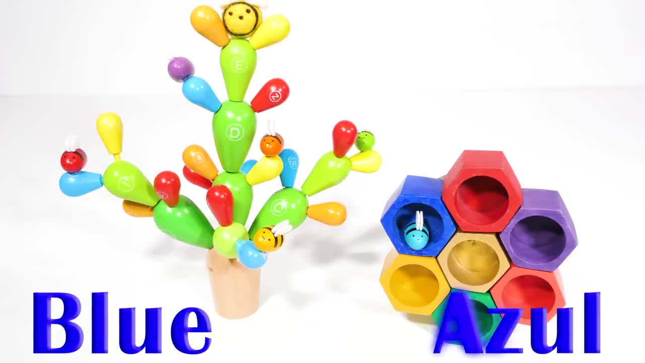 Toy Bee Learning Video for Toddlers - Learn Spanish and English Colors, Numbers, and Words for Kids!