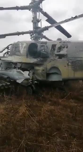 24.02.2022. The war has begun!!! The downed Russian KA-52 helicopter