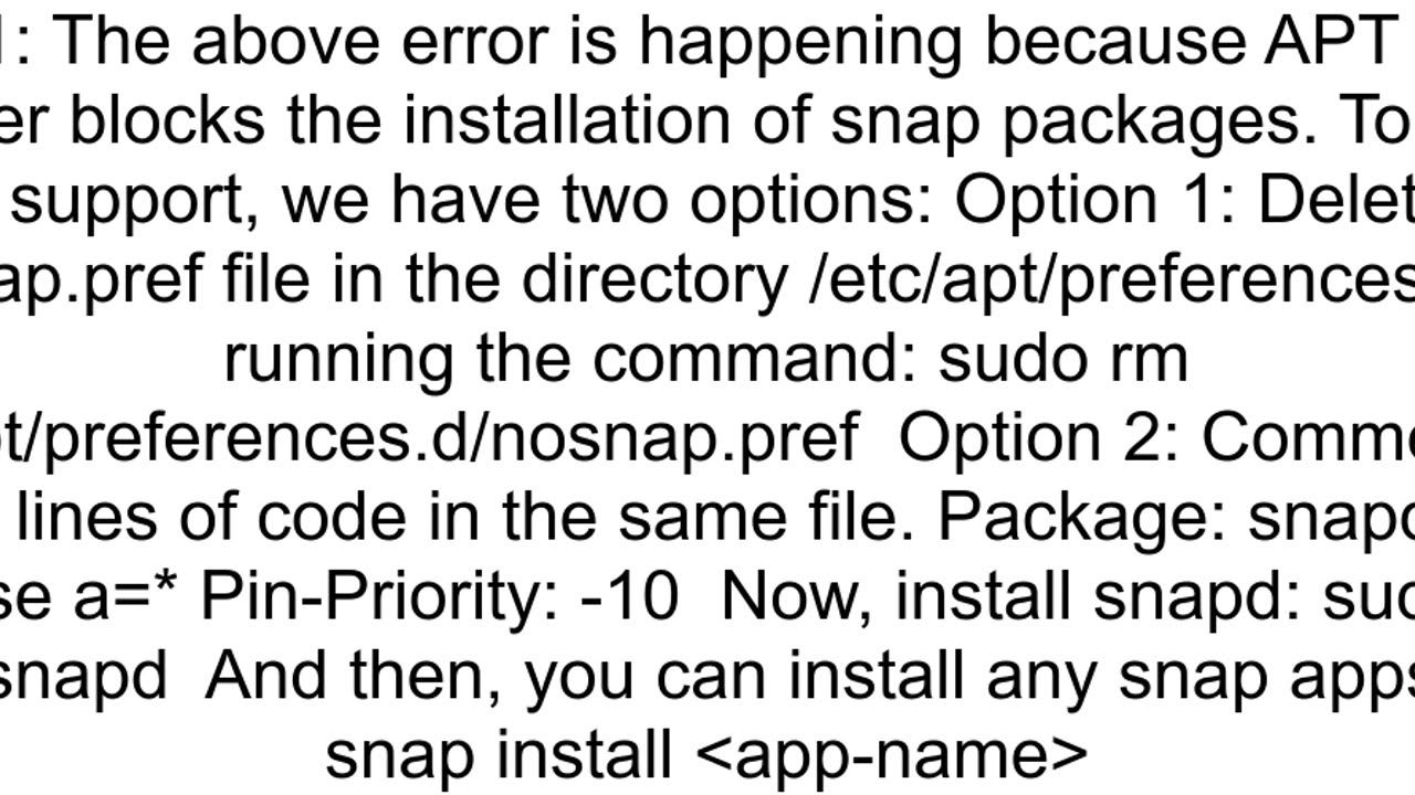 E Package 39snapd39 has no installation candidate Can39t install snap package manager