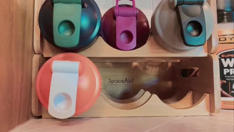 SpaceAid Bamboo Water Bottle Organizer