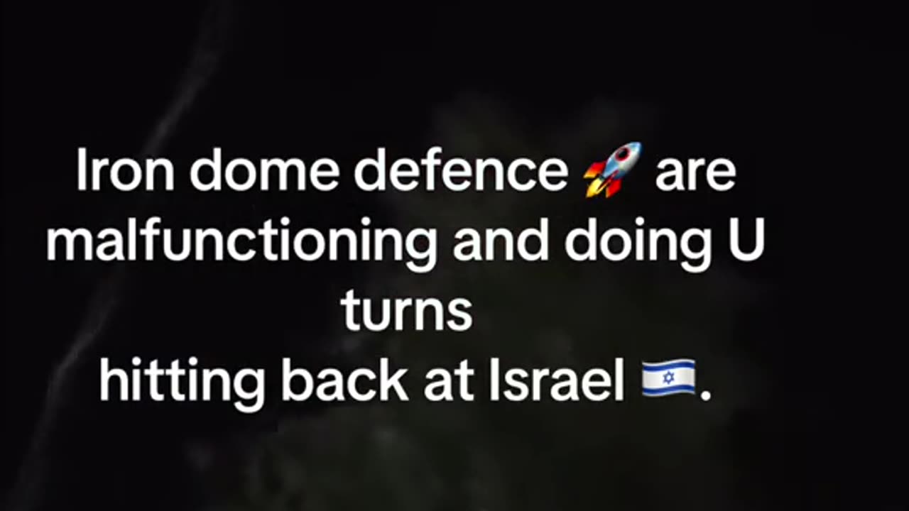 IRON DOME MALFUNCTIONING-U TURNS ON ISRAEL CAUSING CASUALTIES