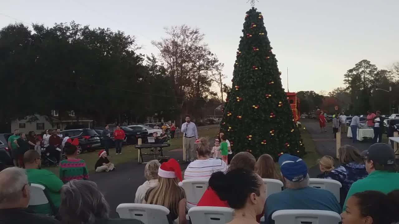 We Get Ready Lighting Christmas Trees After Song