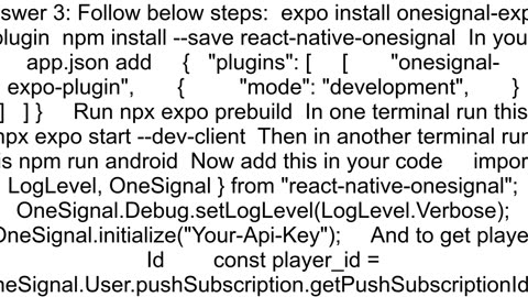 How to add onesignal to expo project