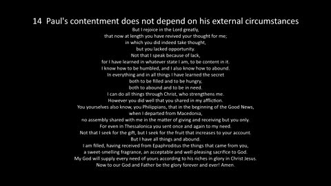 Philippians no5 contentment