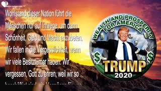 Donald & Amerika, hört Mich... Eure eigentliche Krankheit heisst Unmoral ❤️ Liebesbrief von Jesus