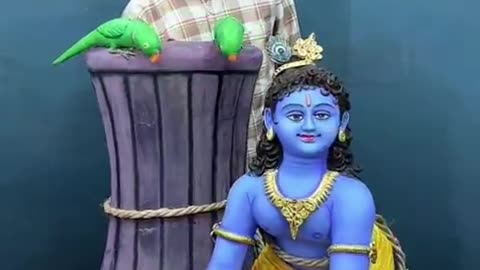 Crafting of lord krishna