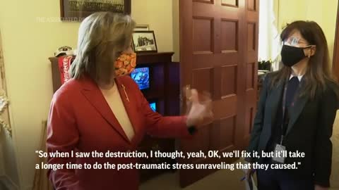 💓The AP Interview💓 Nancy Pelosi tours vandalized office💓