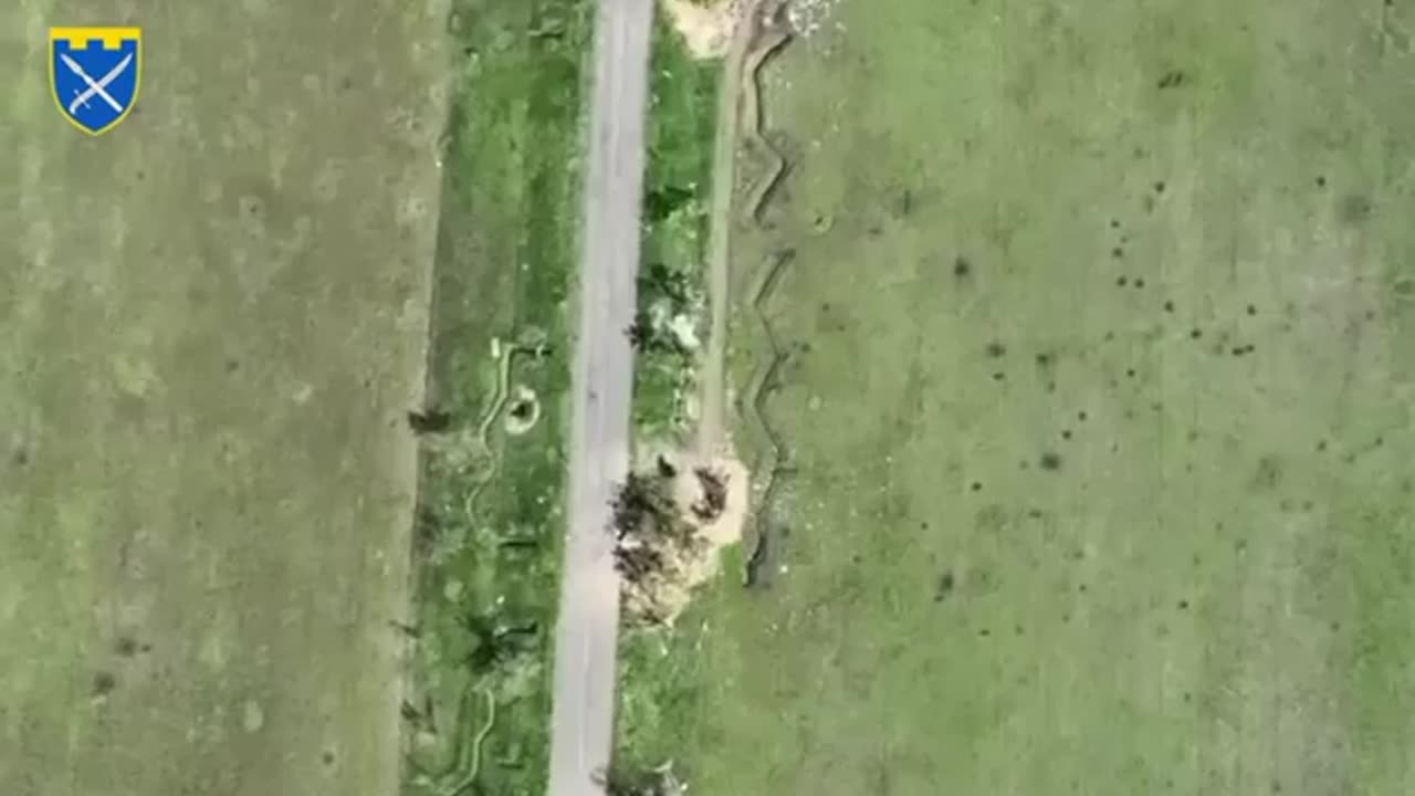 From a height of 250 meters they hit a narrow trench one meter wide