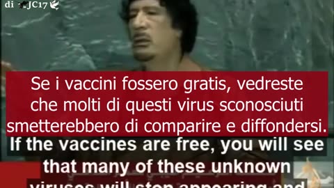 Gheddafi sulle case farmaceutiche e la politica pandemica