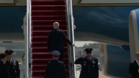 What fell out of Biden while he was boarding Air Force One today?