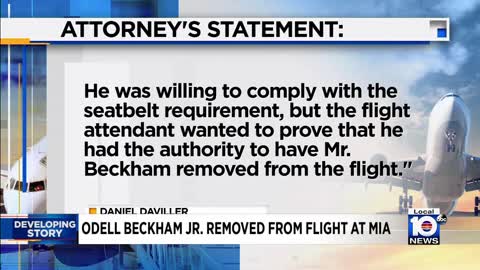 Odell Beckham Jr. removed from flight at MIA