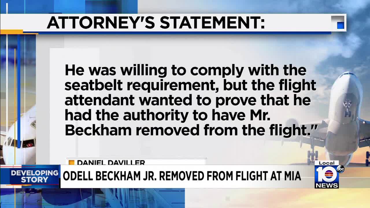 Odell Beckham Jr. removed from flight at MIA