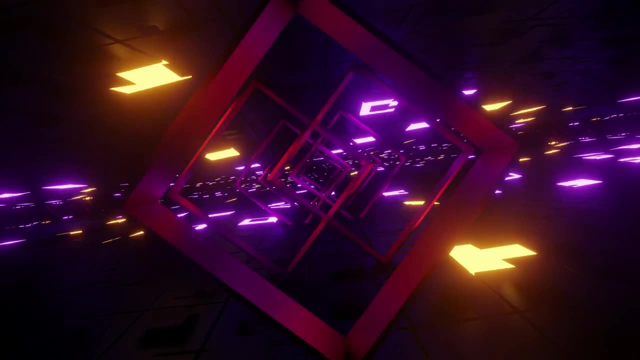 Cyberpunk infinity stage, 3D render