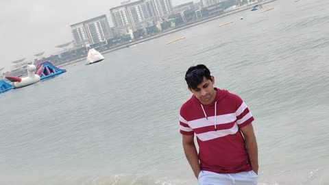 On the beach in dubai