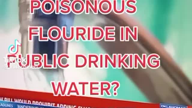 Fluoride in drinking water.