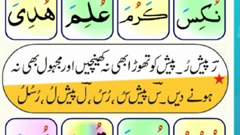 IQRA AL QURAN Madani Qaida Noorani Qaida Lesson 5 | إقرأء ألقرآن ، نوراني قاعده ، مدني قاعده