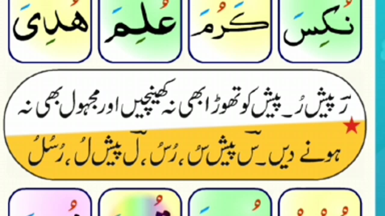 IQRA AL QURAN Madani Qaida Noorani Qaida Lesson 5 | إقرأء ألقرآن ، نوراني قاعده ، مدني قاعده