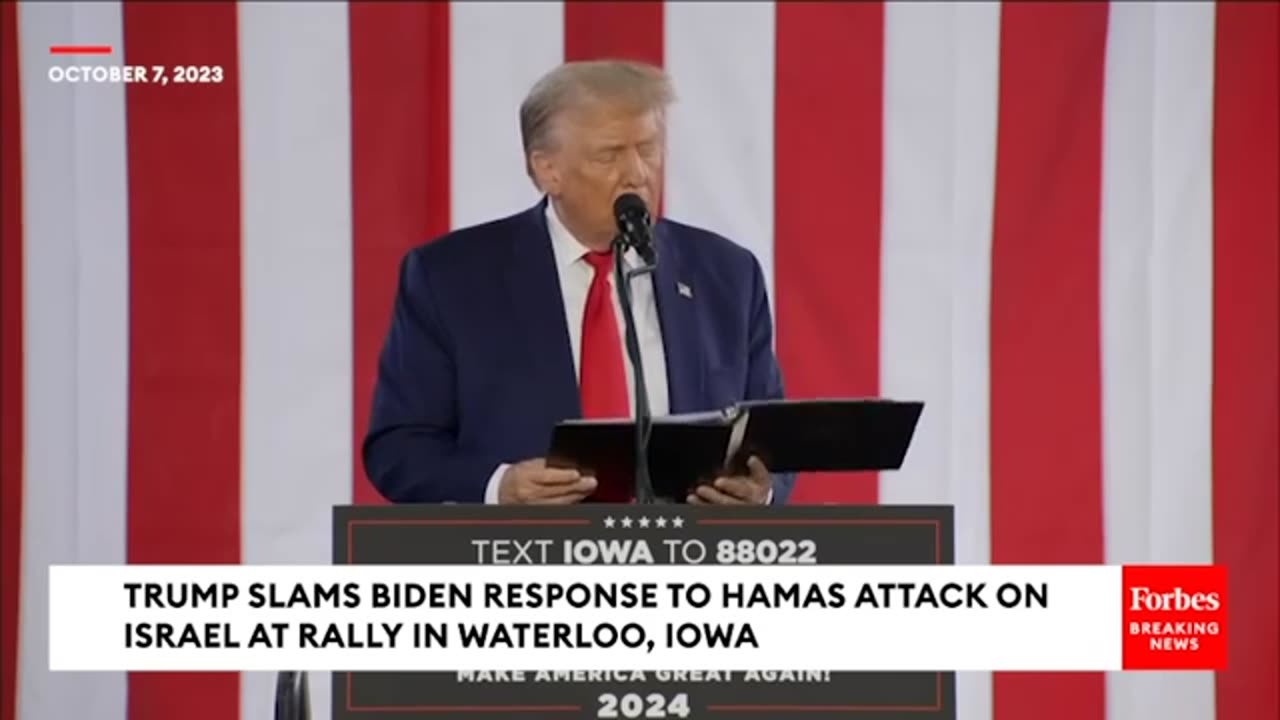 BREAKING NEWS: Trump Reacts To Biden's Just-Delivered Statement About Hamas Attack On Israel