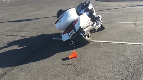 2018 Goldwing DCT U turn and tip over protection testing