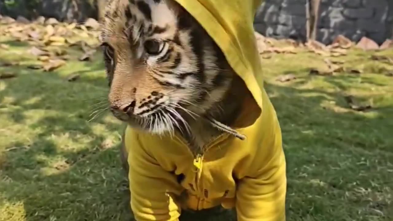 Tiger baby 2 month old funny video