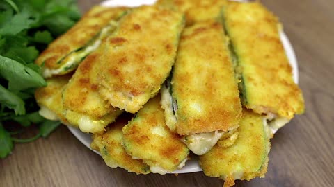 Delicious fried zucchini! Easy recipe!