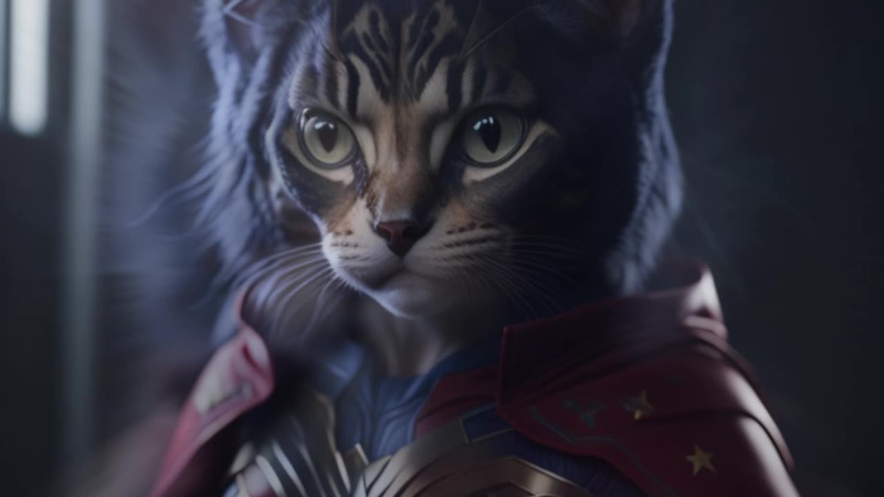 the process of turning wonderwoman into a cat