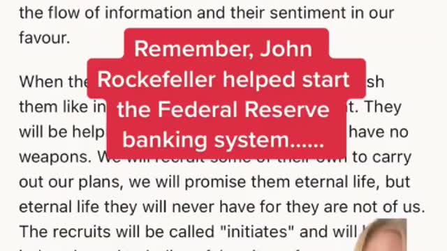 Politics - 2022 John D Rockefeller Masonic Creed Read NWO Globalist Plan