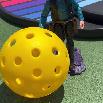 Clay and I try out our own brand of pickleball