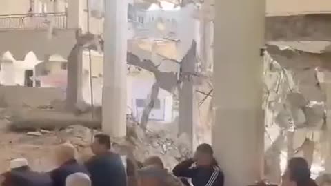 The first Friday prayer in one of Gaza's destroyed mosque