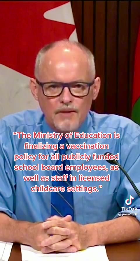 The Ministry of Education is finalizing a 💉policy for all publicly funded school board employees