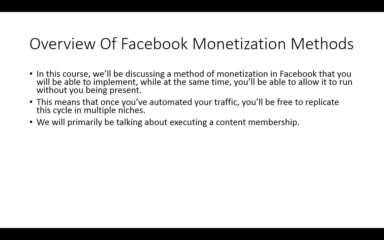 Facebook Monetization Secrets Free Video 1