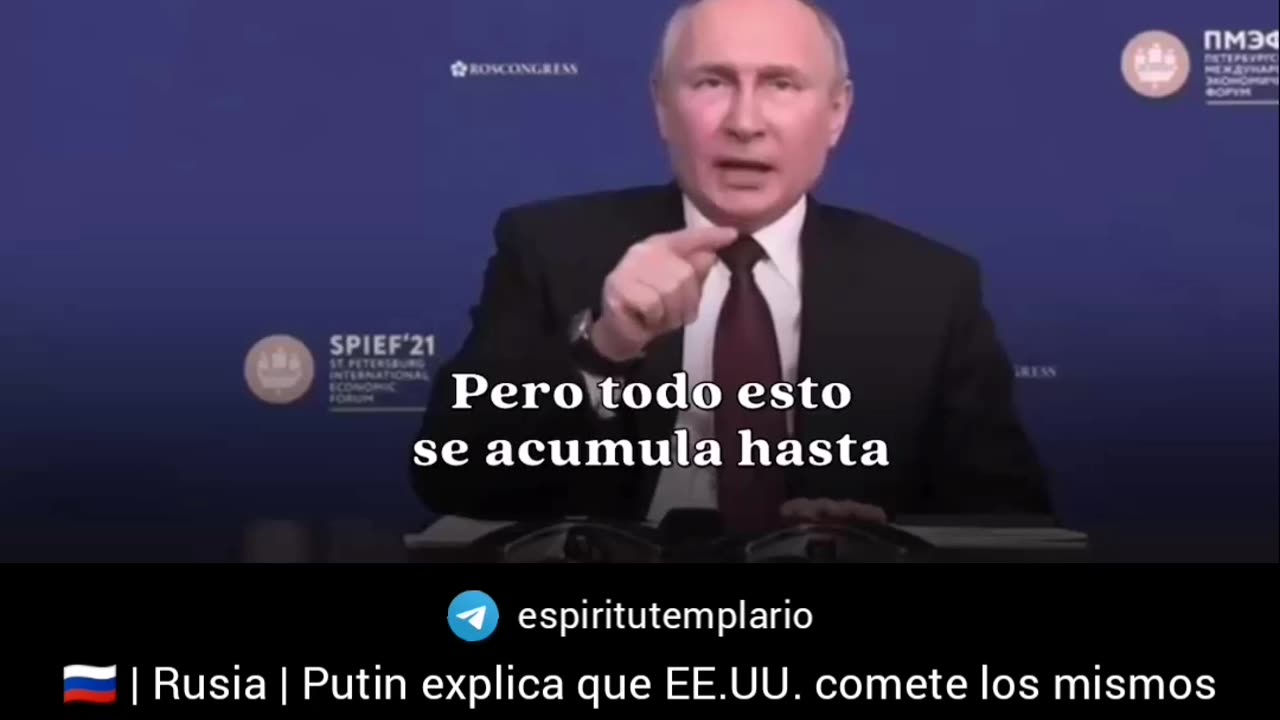 Rusia | Putin explica que EE.UU. comete los mismos errores que cualquier imperio