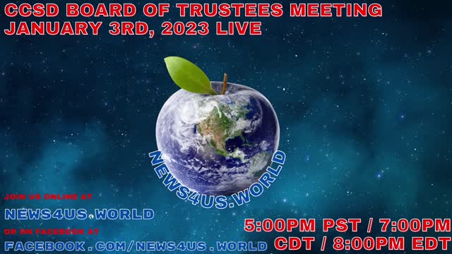 CCSD Board of Trustees Meeting January 3rd, 2023 Live