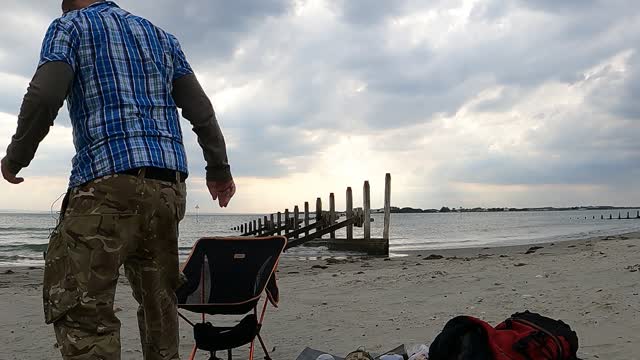 Unpacking cookset. At a beach. Speedlapse. 4th Oct 2022