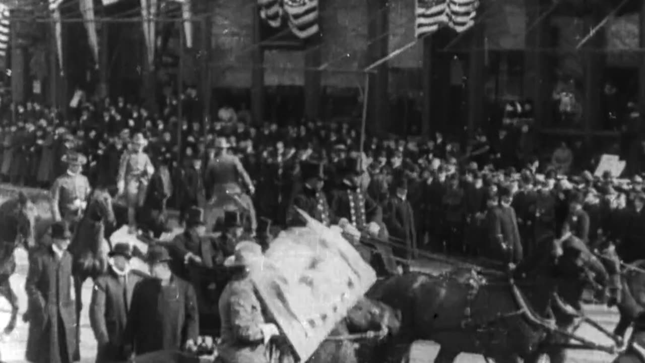 Theodore Roosevelt's Inaugural Address (1905 Original Black & White Film)