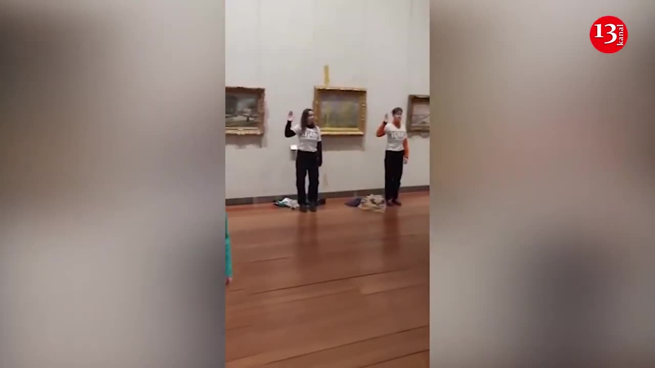 Climate activists throw soup at Monet’s painting in France