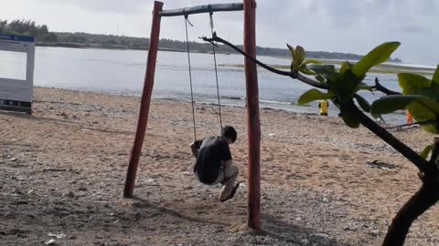 beach atmosphere in the morning