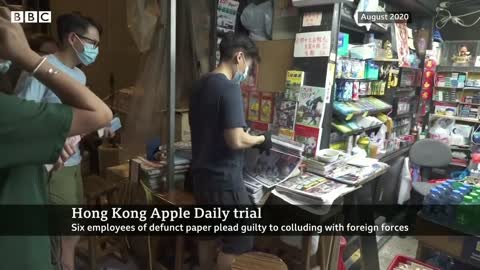 Hong Kong journalists plead guilty to colluding with foreign forces - BBC News