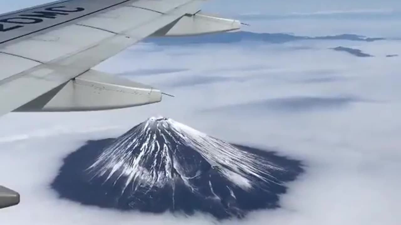 Mount Fuji from airplane