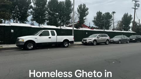 Homeless encampment in California