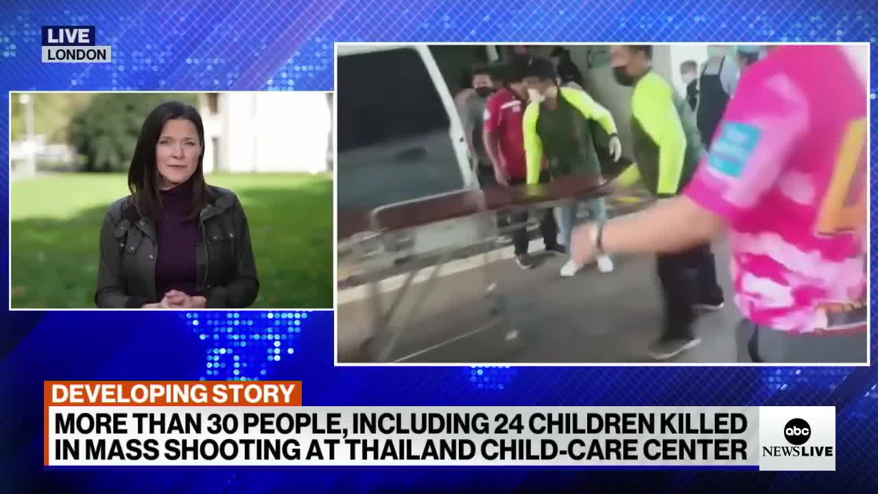 Over 30 dead, including 24 children, after shooting at a day care in Thailand