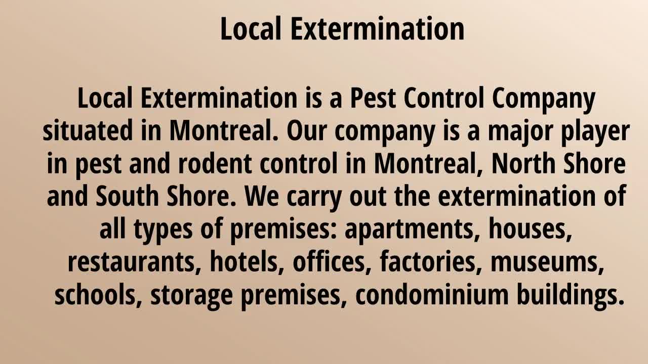 Montreal Pest Control