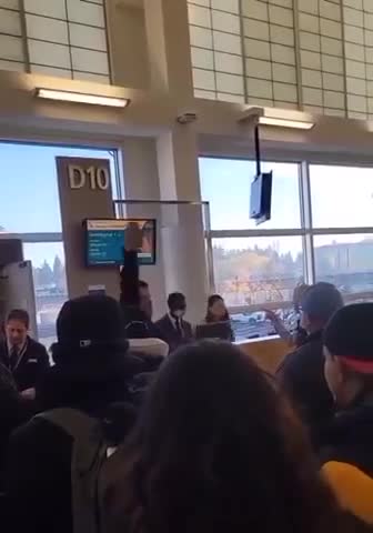 Seattle, Washington: Man does Nazi salutes and yells at airport