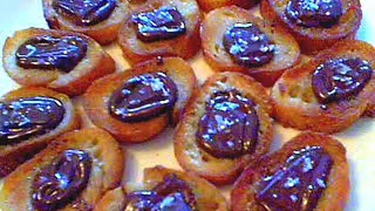 Savory Chocolate Crustini with Maldon Sea Salt Crystals