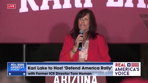 Sabine Durden at Kari Lake's "Defend America" Rally.